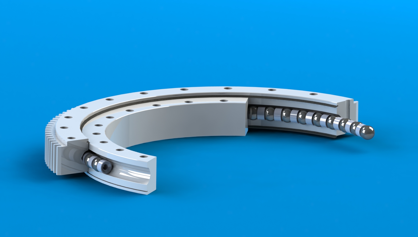 外齿四点接触球转盘轴承（回转支承）