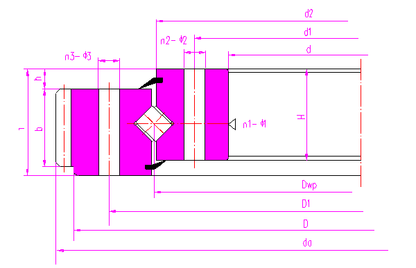 外齿交叉滚子转盘轴承